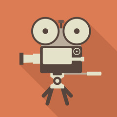 Cinema camera vector icon