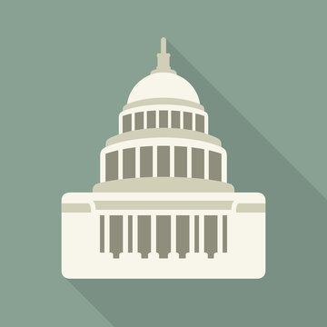 Capitol building vector icon