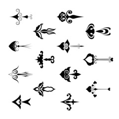 Vector set of decorative arrows