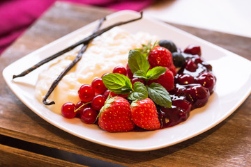 Milchreis Rote Grütze