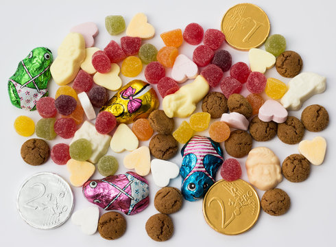 Assorted holiday candy for Sinterklaas