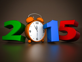 happy new year 2015 Illustrations 3d