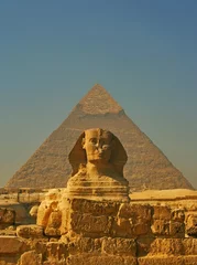 Foto op Canvas Sphinx and pyramid © Dezaypro gmail com
