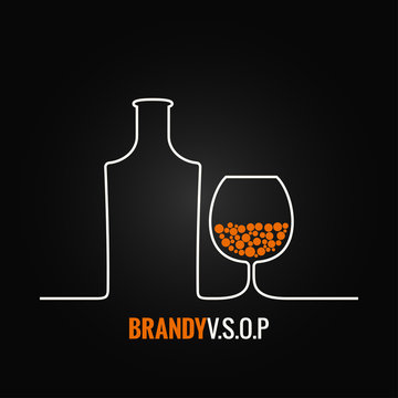 brandy glass bottle menu background