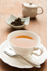 tea cup full of tea