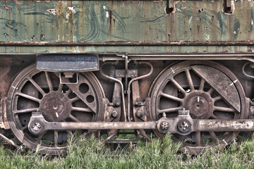 Plakat Rusty wheels of abandoned train