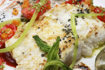 Conger with vegetables