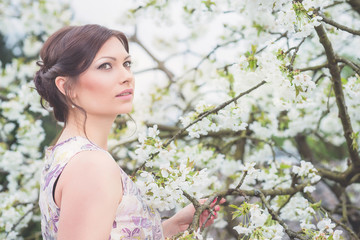 Fototapeta premium frau frühling