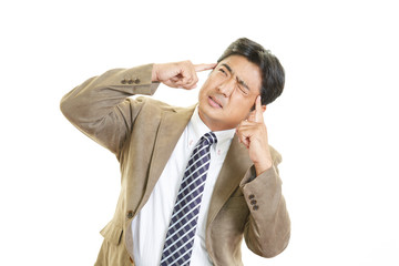 頭痛を訴えるビジネスマン
