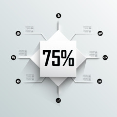 modern info graphic design with percent progress icon