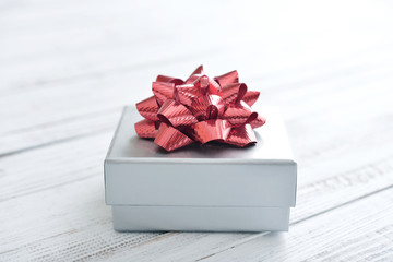 Silver gift box
