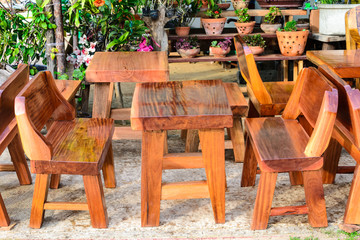 wood furniture in market fair