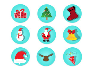 Christmas icons set