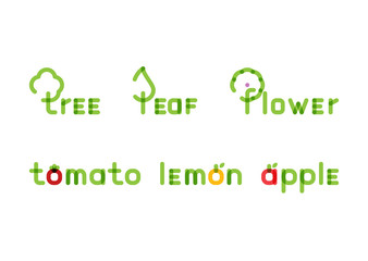 Abstract signs from natural icons