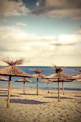 Bamboo Beach Umbrellas