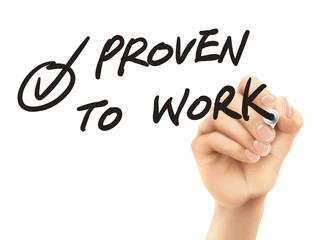 proven to work words written by 3d hand