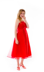 Nervous model bting finger nails