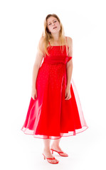 model isolated on plain background upset angry worried