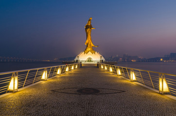 Statue of kun iam the goddess of mercy landmark of macau china