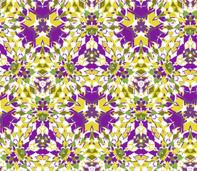 Seamless pattern composed of color abstract elements