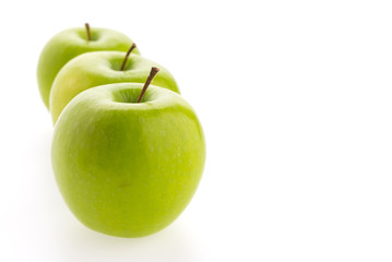 Green apple isolated on white background