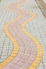 footpath pavement sidewalk  with wave texture