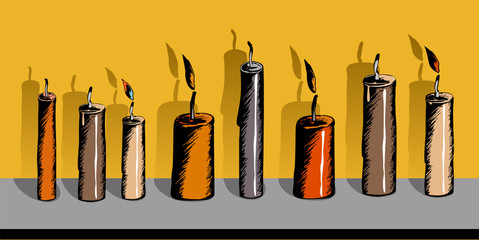 Candles on the tables