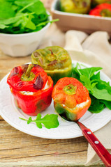 Capsicums Stuffed with Cheese and Herbs