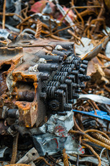 Autorecycling, Motorblock, Schrott