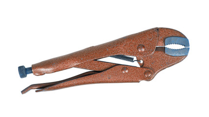 Brown stainless steel jaw locking pliers