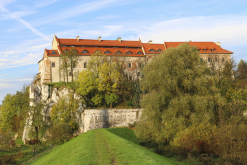 Fototapeta na wymiar he Benedictine Abbey in Tyniec, Krakow, Poland.