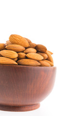 almond bowl isolated