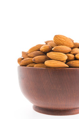 almond bowl isolated