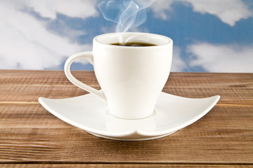 coffee on a wooden table