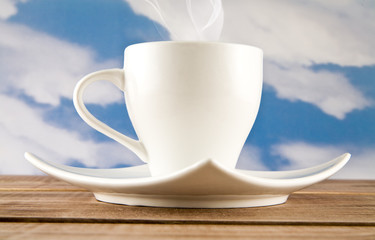 coffee on a wooden