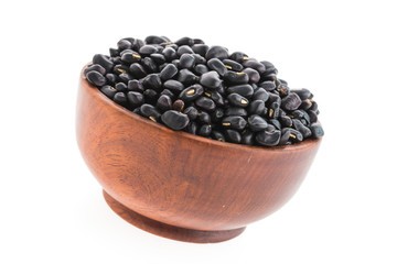 black beans bowl isolated