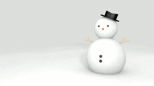 Snowman 3D Background