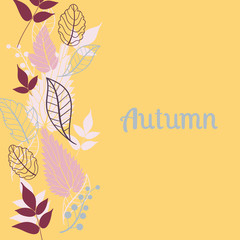 Autumn falling leaves background.Can be used for wallpaper,