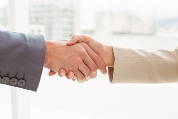 Close-up of business people shaking hands