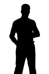 Silhouette of standing man