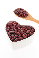Red beans kidney isolated on white background