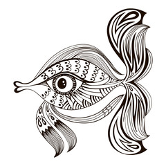 Cartoon fish. Graphic design