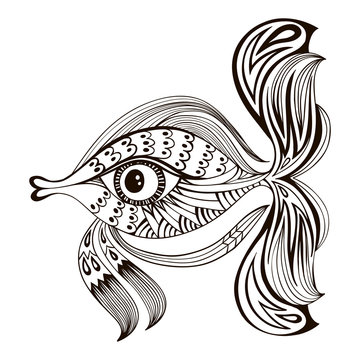 Cartoon fish. Graphic design