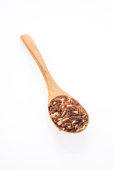 Rice brown isolated on white background
