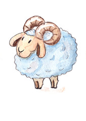 Naklejka premium Cute sheep