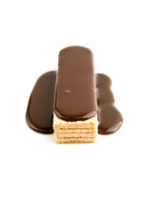waffles in a chocolate