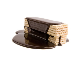 waffles in a chocolate