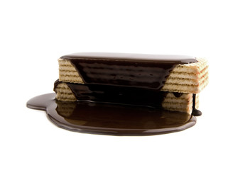 waffles in a chocolate