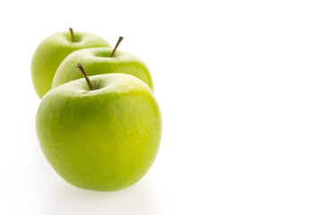 Green apple isolated on white background
