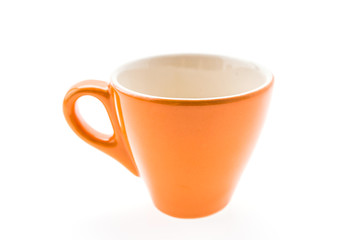 Orange mug isolated on white